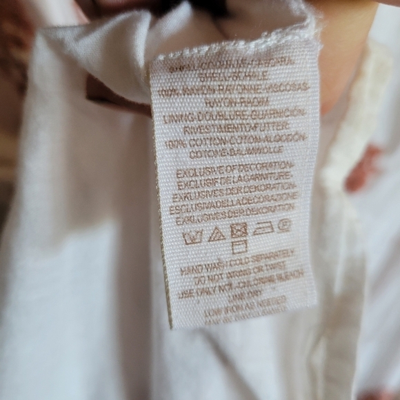 Free People Mini Dress Long Sleeve Embroidered Floral Rust White Small - Picture 11 of 12